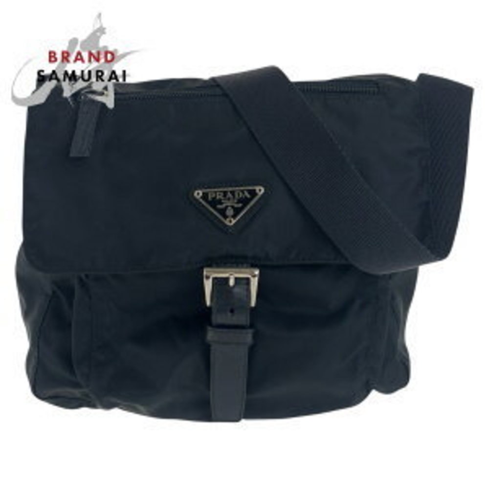 Prada Nylon Black Bag Pouch Triangular Shoulder T… - image 2